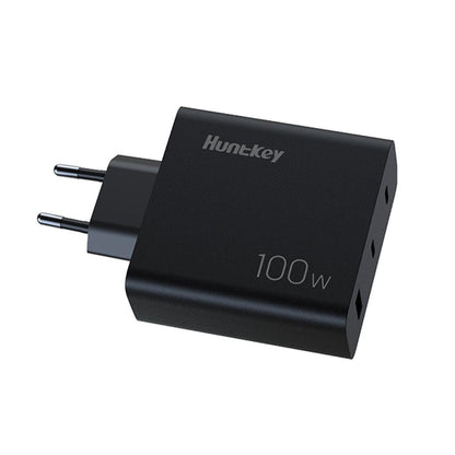 شاحن حائط 100 واط GaN PD من Huntkey بمقبس ثنائي مع كابل Type-C
