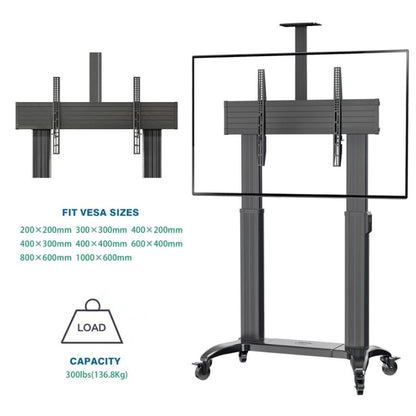 NB North Bayou T70 75"-100" Motorized Height Adjustable Large Display Mobile TV Bracket Trolley