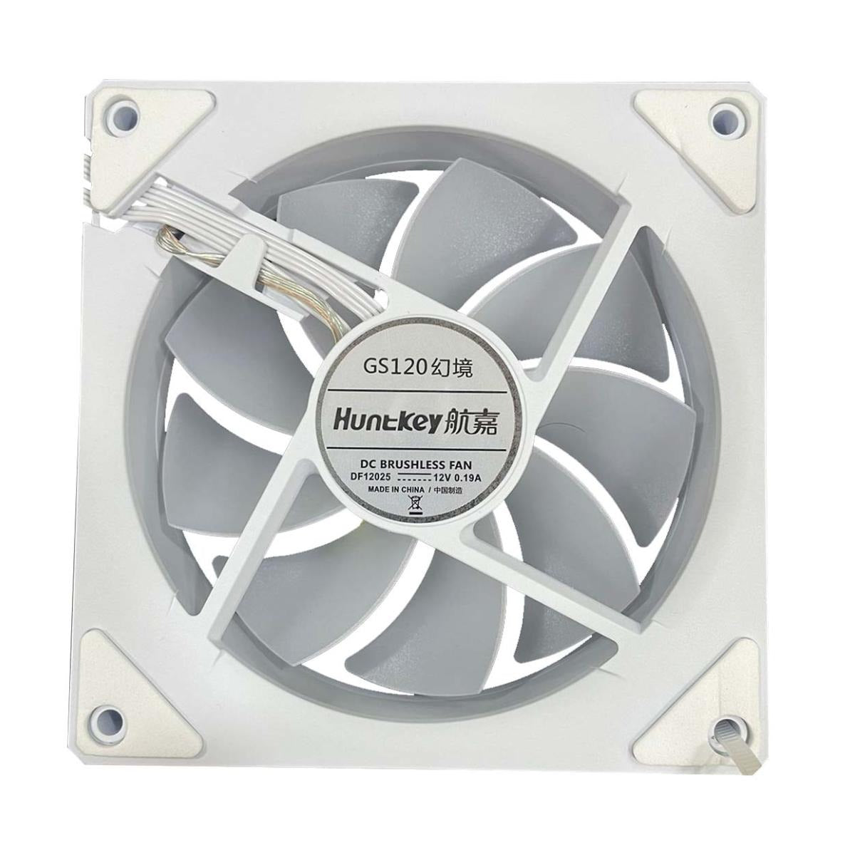 مروحة Huntkey GS120F Fantasy ARGB بيضاء 120 مم