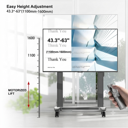 NB North Bayou T70 75"-100" Motorized Height Adjustable Large Display Mobile TV Bracket Trolley