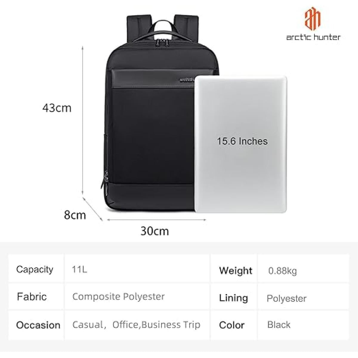 حقيبة Arctic Hunter B00690 للابتوب 15.6 بوصة نحيفة وعملية