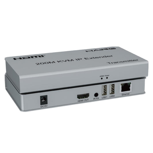 HAING HI-0200-HKE HDMI KVM extender connection ports for HDMI and USB extension