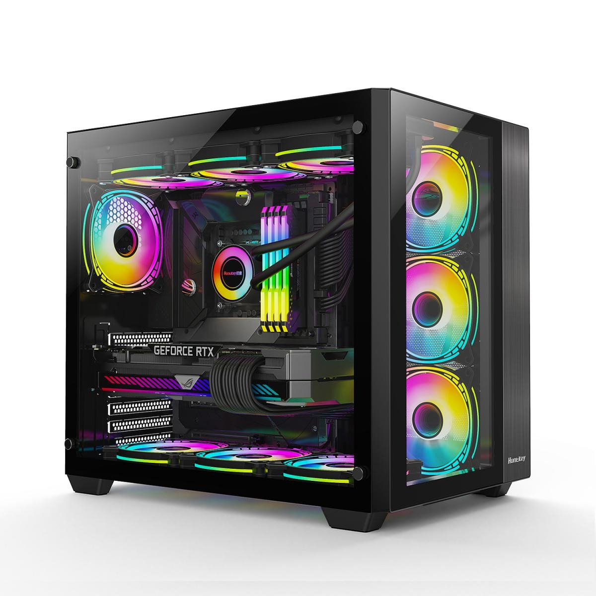 Huntkey S980 Tornado Full View Gaming Case Black