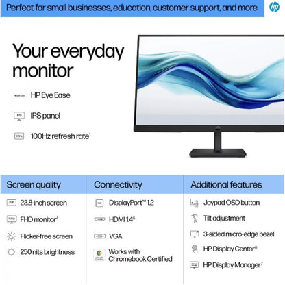 شاشة HP Series 3 Pro 324ph مقاس 23.8 بوصة IPS Full HD 100Hz