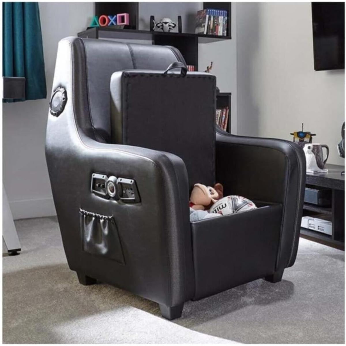 X-Rocker Premier Maxx RGB 4.1 Audio Gaming Armchair, Gaming Chair with Ottoman Storage for Ultimate Gaming Set Up. 4 Speakers 1 Subwoofer, Neo Motion 30 RGB LED Lighting Options