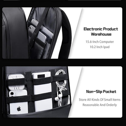 حقيبة كتف مضادة للسرقة من Arctic Hunter مقاس 15.6 بوصة مقاومة للماء مع جيوب متعددة ومنفذ USB مدمج للرجال والنساء، لون أسود