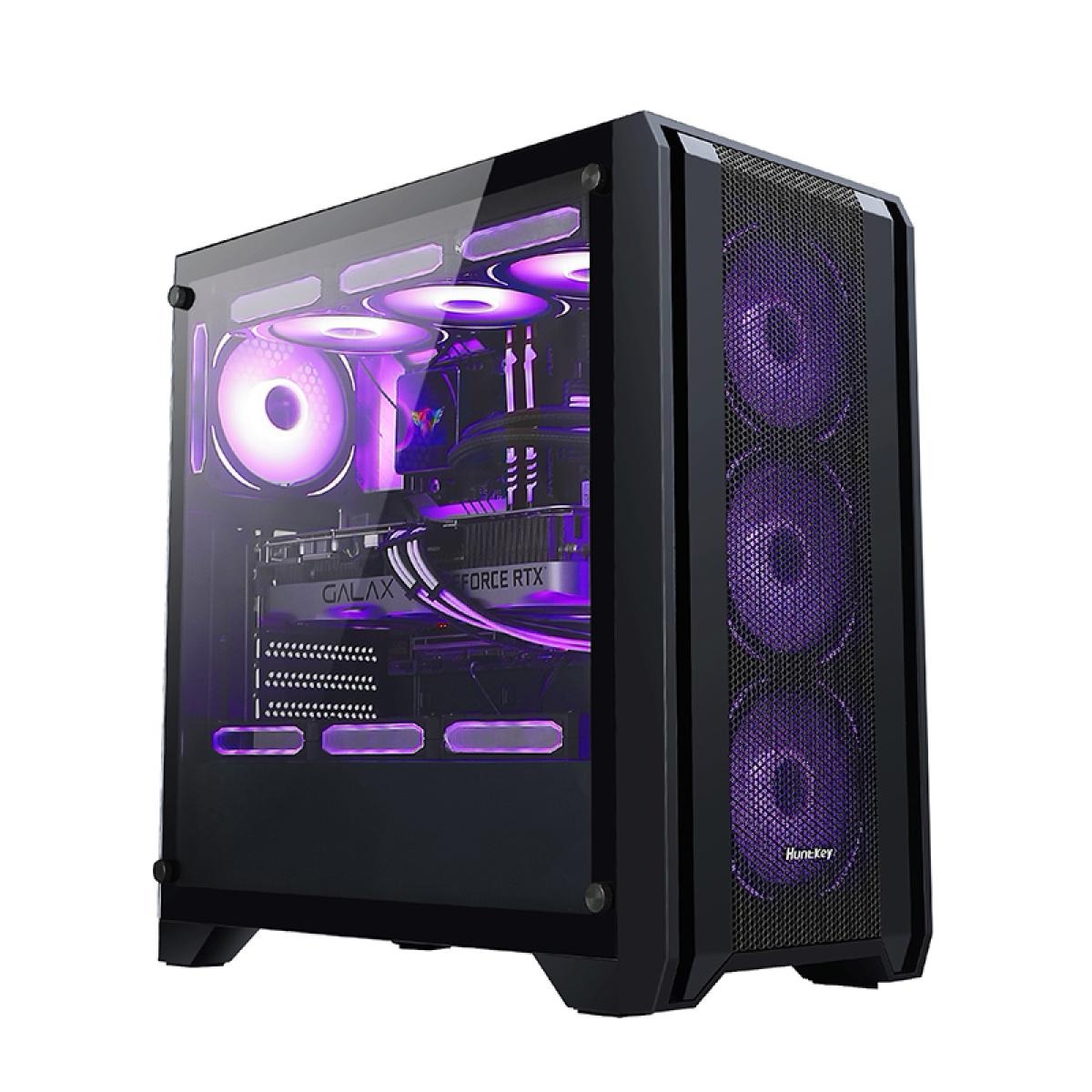 Huntkey GX750A Empty Gaming Case with 3 Fans -Black