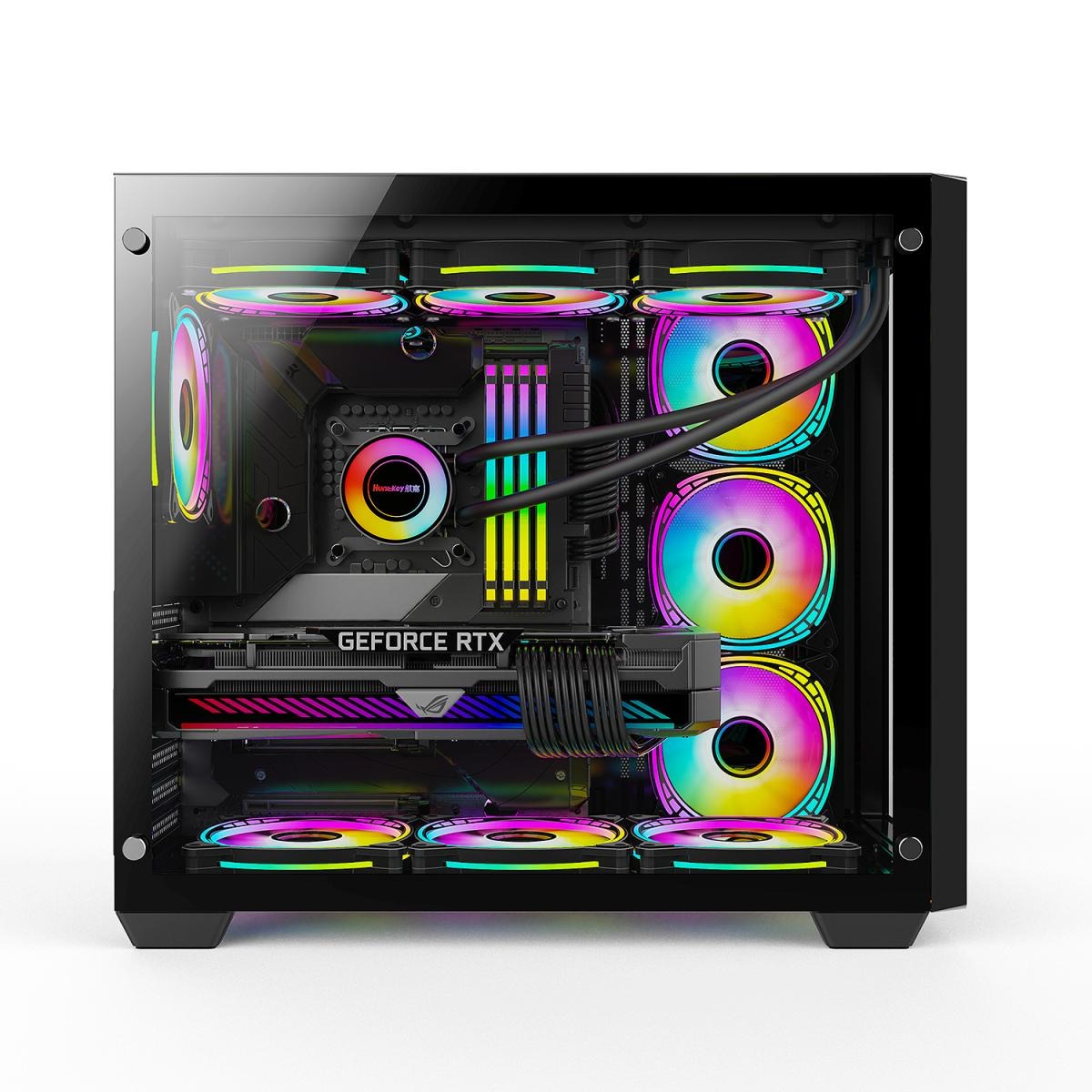 Huntkey S980 Tornado Full View Gaming Case Black