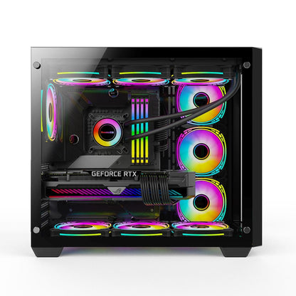 Huntkey S980 Tornado Full View Gaming Case Black