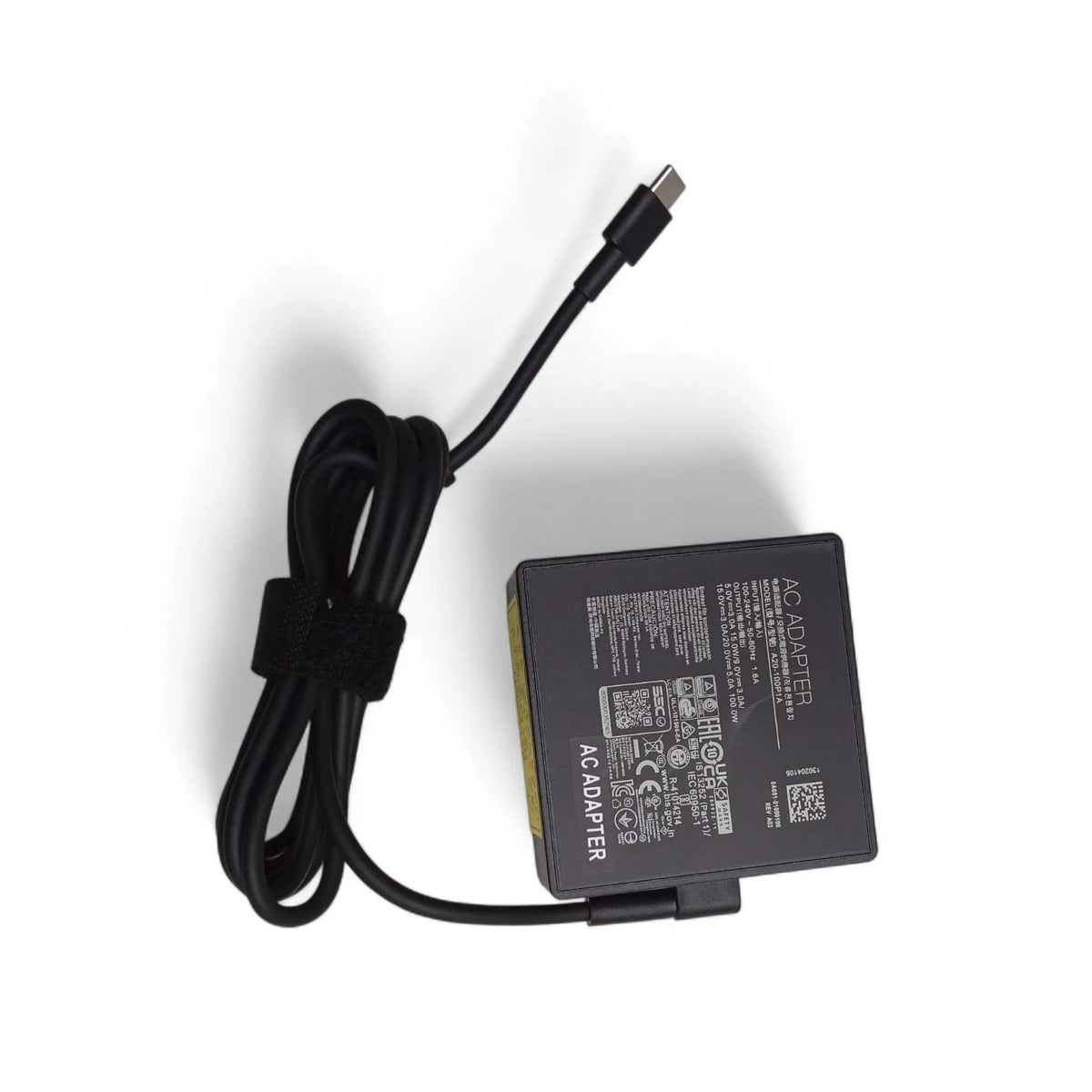 ASUS 100W USB-C Charger – Power Delivery (PD) Fast Charging Adapter for Compatible Laptops, Tablets and Smartphones, 100–240V AC Input.