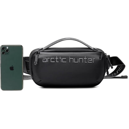 حقيبة كتف للسفر من Arctic Hunter، مقاومة للماء ومضادة للسرقة، متينة، مناسبة للرجال والنساء، مقاس 26 × 5 × 15 سم، لون أسود، Y00020