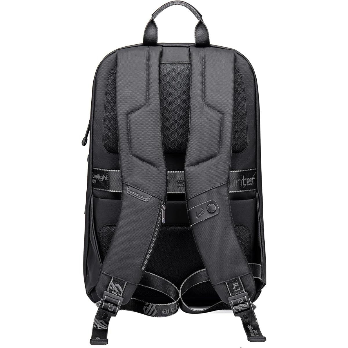 حقيبة كتف مضادة للسرقة من Arctic Hunter مقاس 15.6 بوصة مقاومة للماء مع جيوب متعددة ومنفذ USB مدمج للرجال والنساء، لون أسود