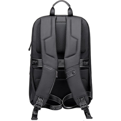 حقيبة كتف مضادة للسرقة من Arctic Hunter مقاس 15.6 بوصة مقاومة للماء مع جيوب متعددة ومنفذ USB مدمج للرجال والنساء، لون أسود