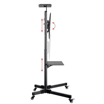 TV trolley stand for 32 to 65 inch displays with media shelf from Al-Samman Computer in Amman and Irbid Jordan