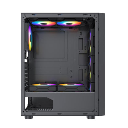 كيس Huntkey GS450S Gaming فارغ بدون مراوح - أسود