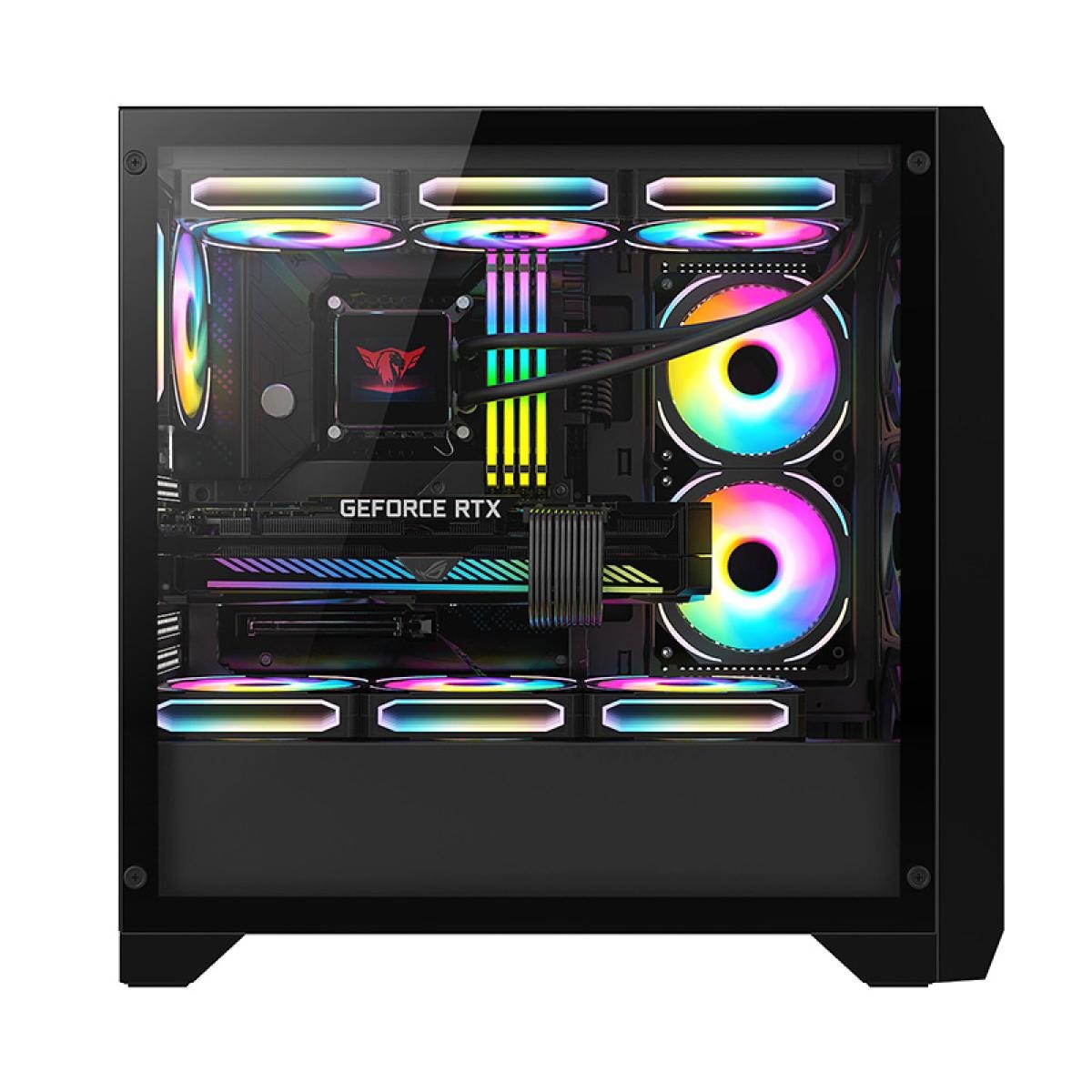 Huntkey GX750A Empty Gaming Case with 3 Fans -Black