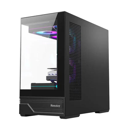 كيس Huntkey GX760AE Fortune Lite فارغ بدون مراوح - أسود