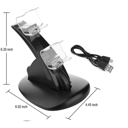 Dual USB Charging Stand for PS4 Controllers