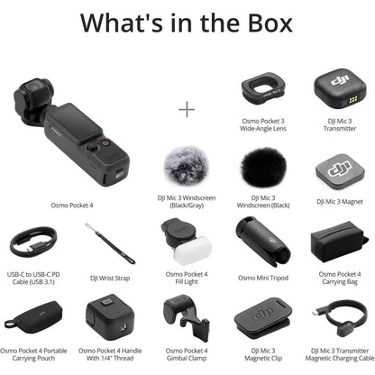 DJI Osmo Pocket 4 Creator Combo 4K 240fps handheld gimbal camera with wireless mic in Jordan Amman and Irbid from AlSamman For Computer