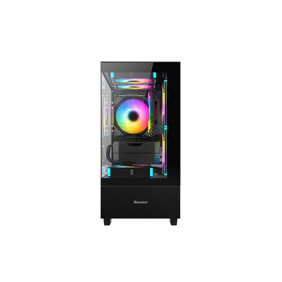 كيس Huntkey G35 Gaming فارغ بدون مراوح - أسود