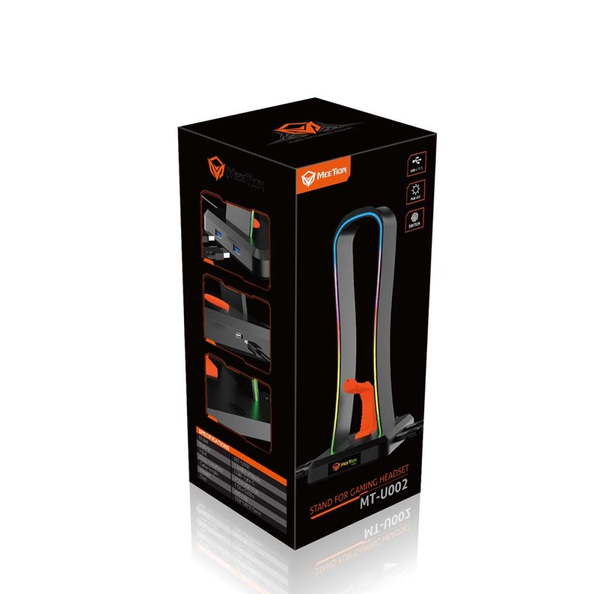 Meetion U002 RGB Gaming Headset Stand front view