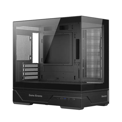 كيس Huntkey GX760AE Fortune Lite فارغ بدون مراوح - أسود
