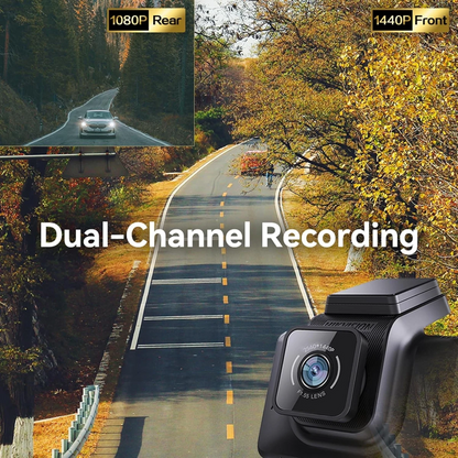 Hikvision AE-DC4328-K5 2CH dash camera with 1440P front 1080P rear GPS Wi-Fi and 3-inch IPS touch screen from Al-Samman Computer Jordan