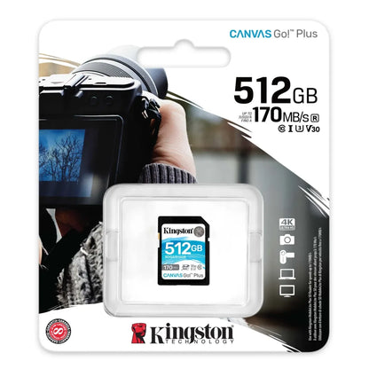 كرت ذاكرة Kingston SD 512GB سرعة 170MB