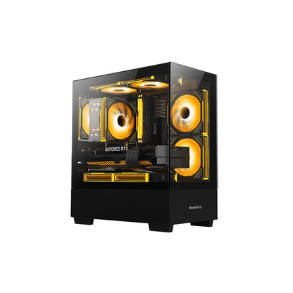 كيس Huntkey G35 Gaming فارغ بدون مراوح - أسود