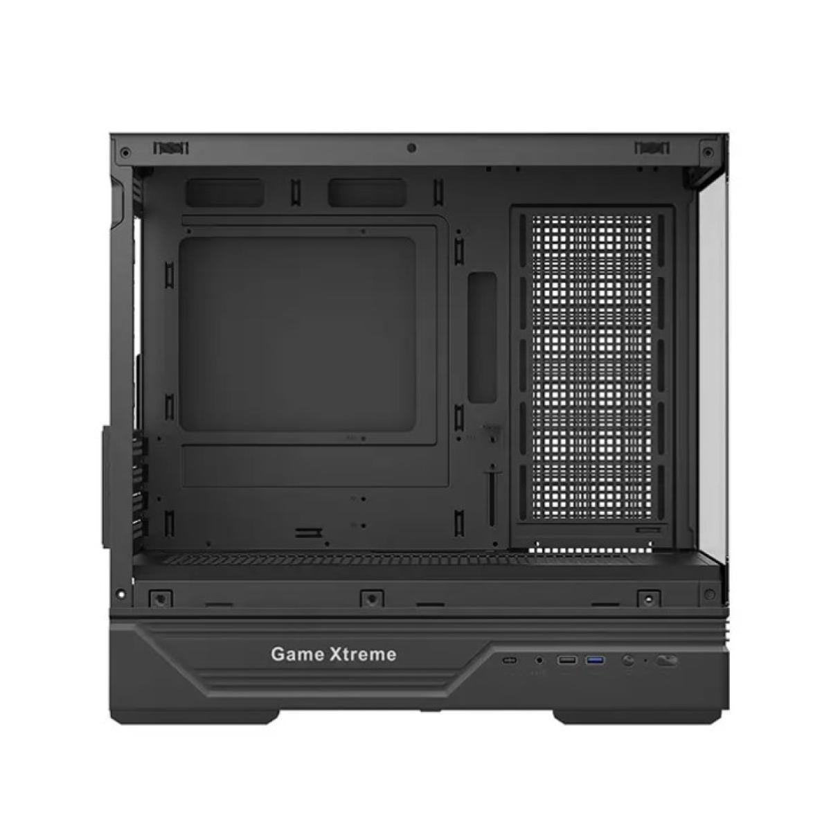 كيس Huntkey GX760AE Fortune Lite فارغ بدون مراوح - أسود