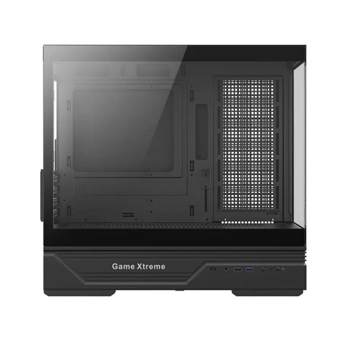 كيس Huntkey GX760AE Fortune Lite فارغ بدون مراوح - أسود