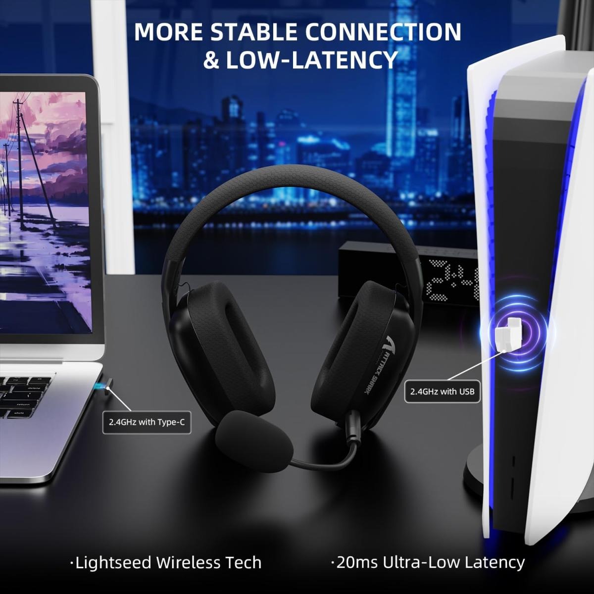 ATTACK SHARK L80PRO Wireless Gaming Headset Jordan