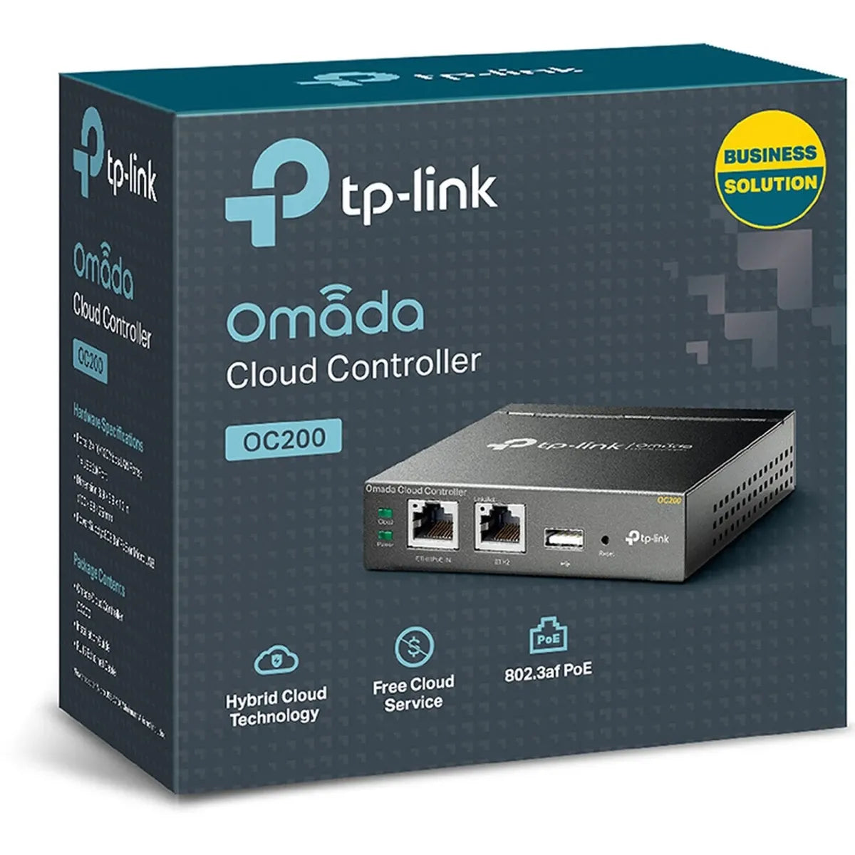TP-Link Omada OC200 hardware network controller with PoE input Omada SDN cloud management dual Ethernet ports and USB backup at SAMMANPC Jordan