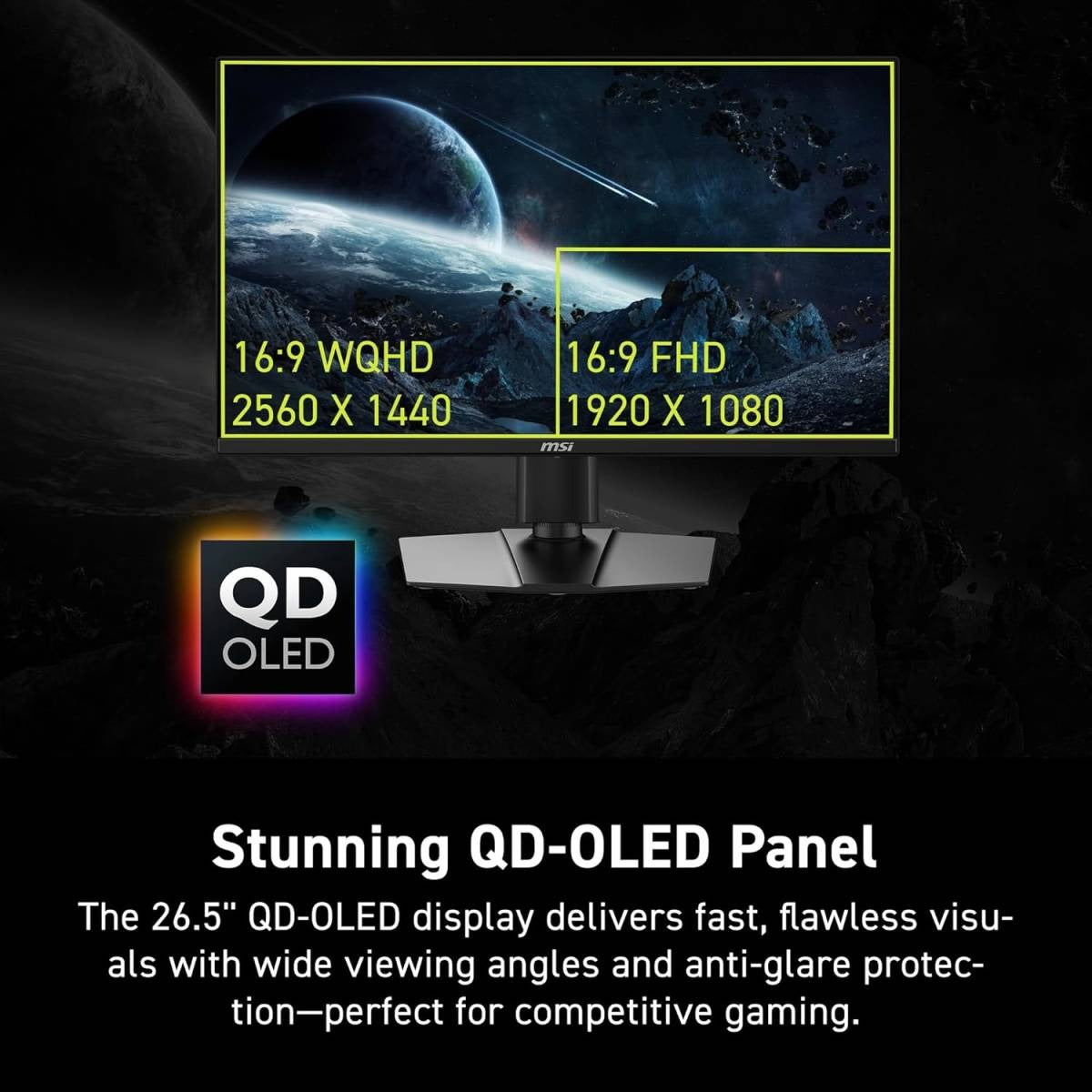 MSI MAG 272QP QD-OLED X24 WQHD 240Hz QD-OLED gaming monitor from Al-Samman Computer Jordan