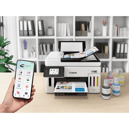 Canon MAXIFY GX6140 wireless MegaTank refillable ink printer with auto duplex 50-sheet ADF Wi-Fi Ethernet and color touchscreen from SAMMAN.JO