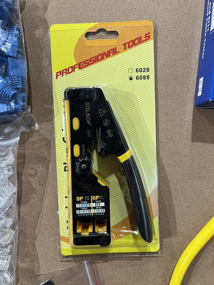 كماشة شبكة متعددة RJ45 RJ11 احترافية