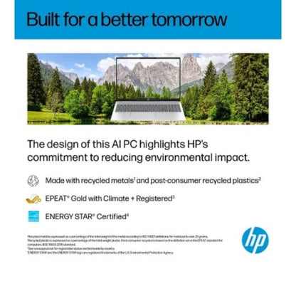 HP OmniBook 5 Laptop AI 16, Intel® Core™ Ultra 7 255U 5.2 GHz, 16 GB LPDDR5x, 512 GB M.2 SSD, 16" 2K Touch Screen, Wi-Fi 6E, Bluetooth 5.3, Windows 11
