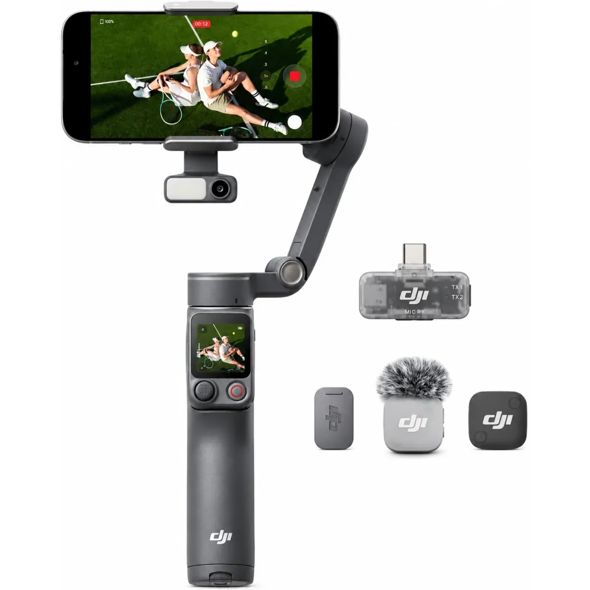 DJI Osmo Mobile 8P Creator Combo 3-axis smartphone gimbal with 360 degree pan, Osmo FrameTap touchscreen and Mic Mini 2 at SAMMANPC Jordan