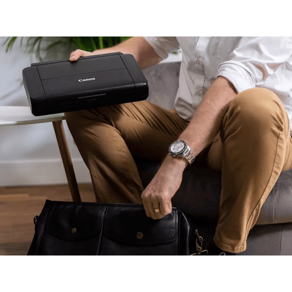 Canon MAXIFY BX110 portable A4 inkjet printer with rechargeable battery 330-page yield dual-band Wi-Fi USB-C and OLED display from SAMMAN.JO