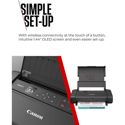 Canon MAXIFY BX110 portable A4 inkjet printer with rechargeable battery 330-page yield dual-band Wi-Fi USB-C and OLED display from SAMMAN.JO