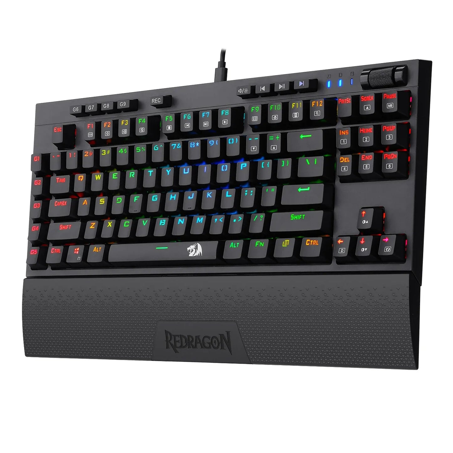 Redragon K588 RGB Mechanical Gaming Keyboard with Macro Keys & Palm Rest