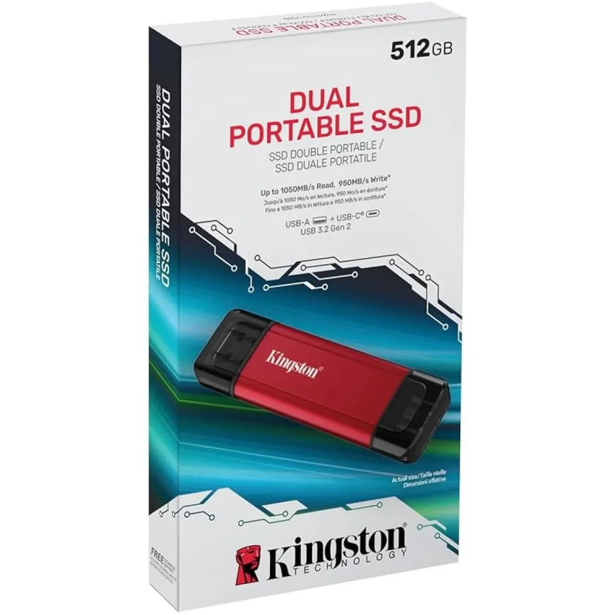 Kingston 512GB Portable SSD 1050MB/s