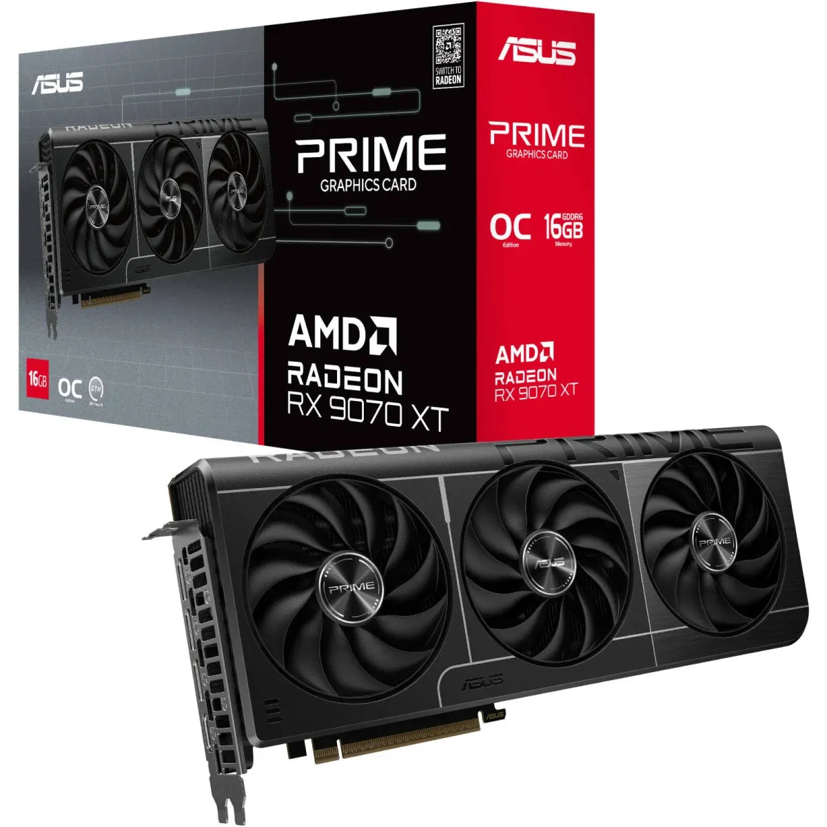 بطاقة رسومات RX 9070 XT PRIME OC 16GB GDDR6