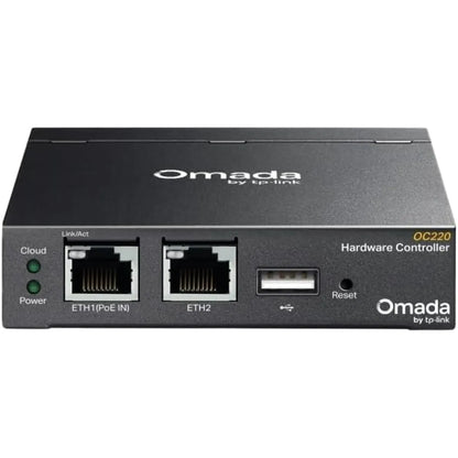 TP-Link Omada OC220 black hardware controller with 802.3af PoE dual Gigabit Ethernet ports free cloud management and USB backup in Jordan