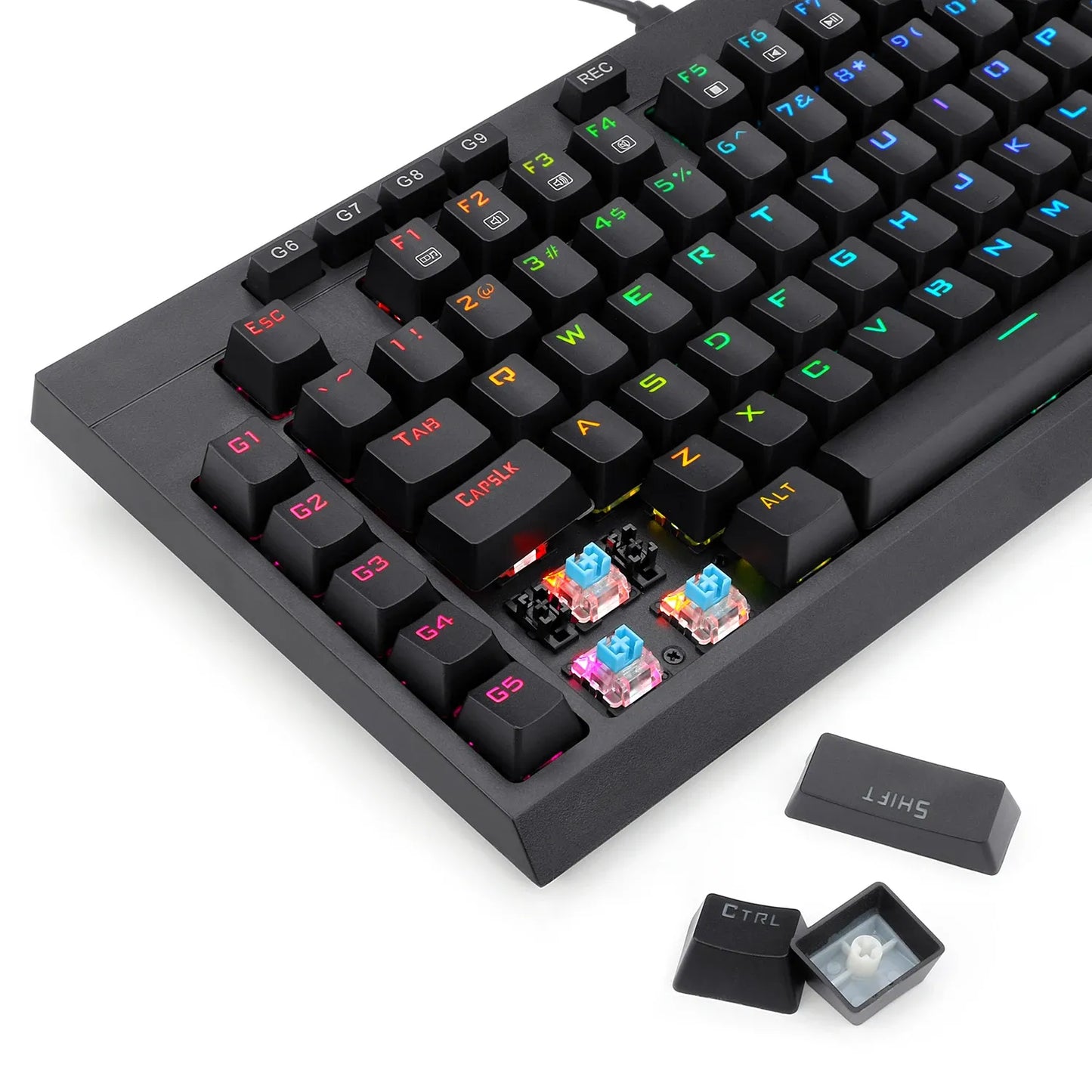 Redragon K588 RGB Mechanical Gaming Keyboard with Macro Keys & Palm Rest
