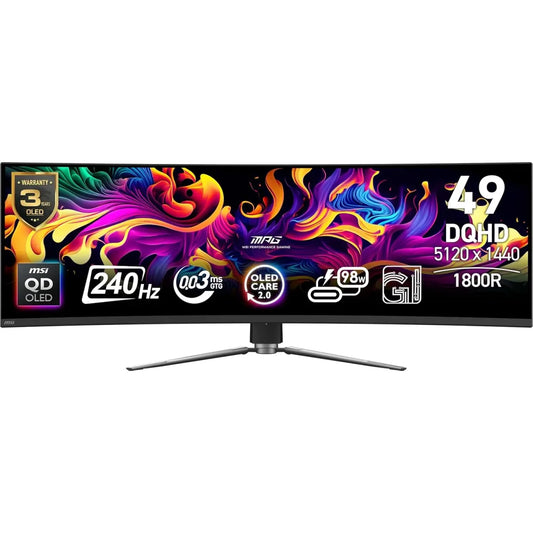MSI MPG 491CQPX 49-Inch QD-OLED DQHD Gaming Monitor