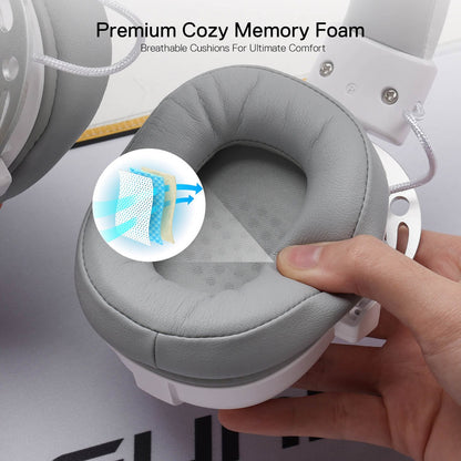 Redragon H376WG Aurora 7.1 Wired Gaming Headset – White