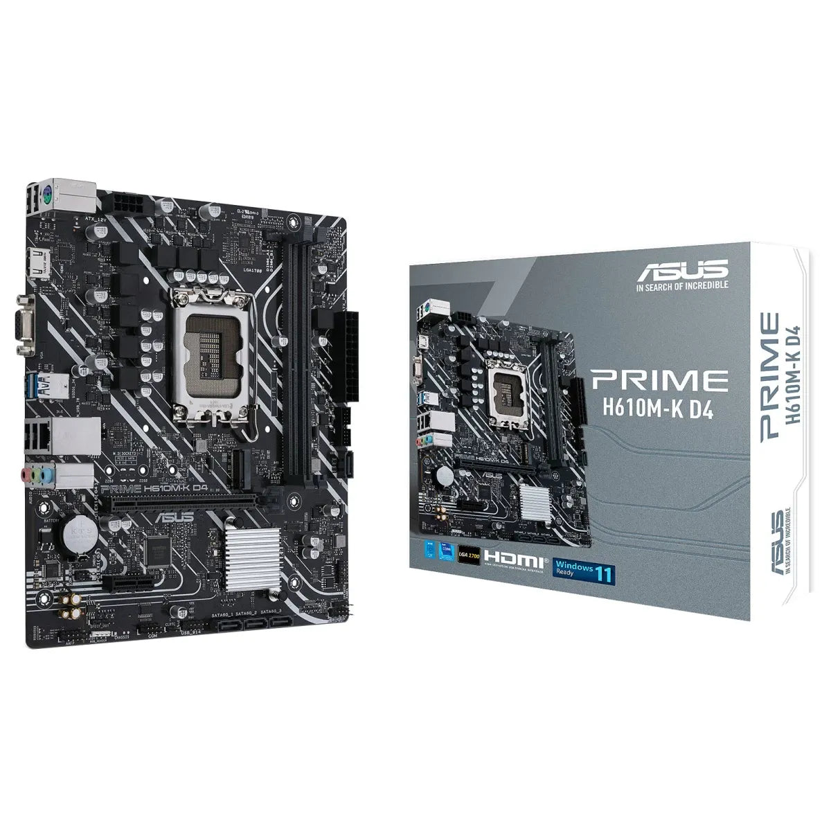 ASUS PRIME H610M-K D4 Intel Motherboard PCIe 4.0 DDR4