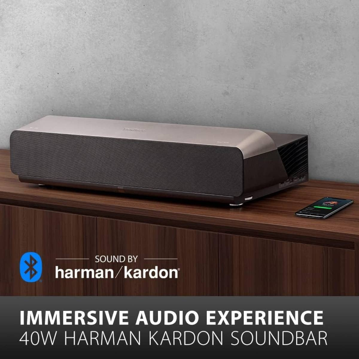 ViewSonic X1000-4K+ 4K HDR ultra short throw smart LED projector with 40W Harman Kardon soundbar Wi-Fi and Bluetooth from SAMMAN.JO