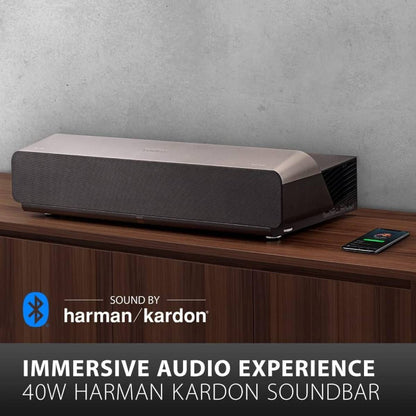 ViewSonic X1000-4K+ 4K HDR ultra short throw smart LED projector with 40W Harman Kardon soundbar Wi-Fi and Bluetooth from SAMMAN.JO